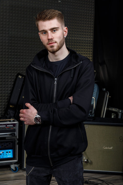 The Old Silver Zipper Hoodie - Grösse L