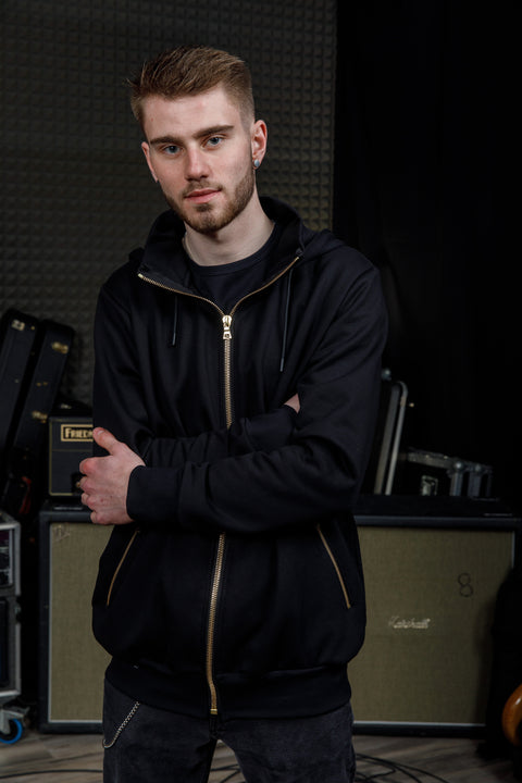 The Gold Zipper Hoodie - Grösse L
