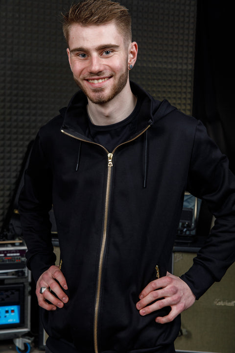 The Gold Zipper Hoodie - Grösse L